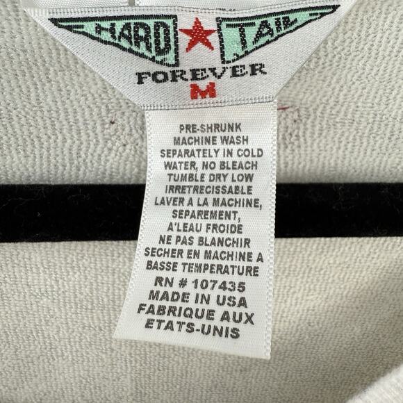 Hard Tail Forever Lace Dolman Sleeve Top Size Medium Gray Ivory Boxy Crop - Picture 7 of 10